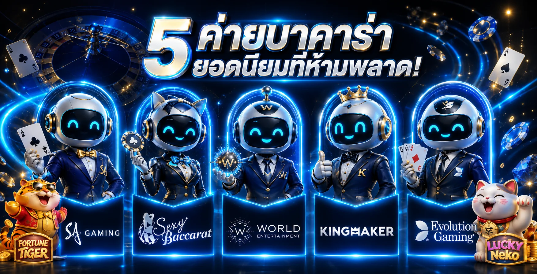ค่ายคาสิโนยอดนิยมพร้อมมาสคอตเกมสำหรับผู้ใช้ Sanook777