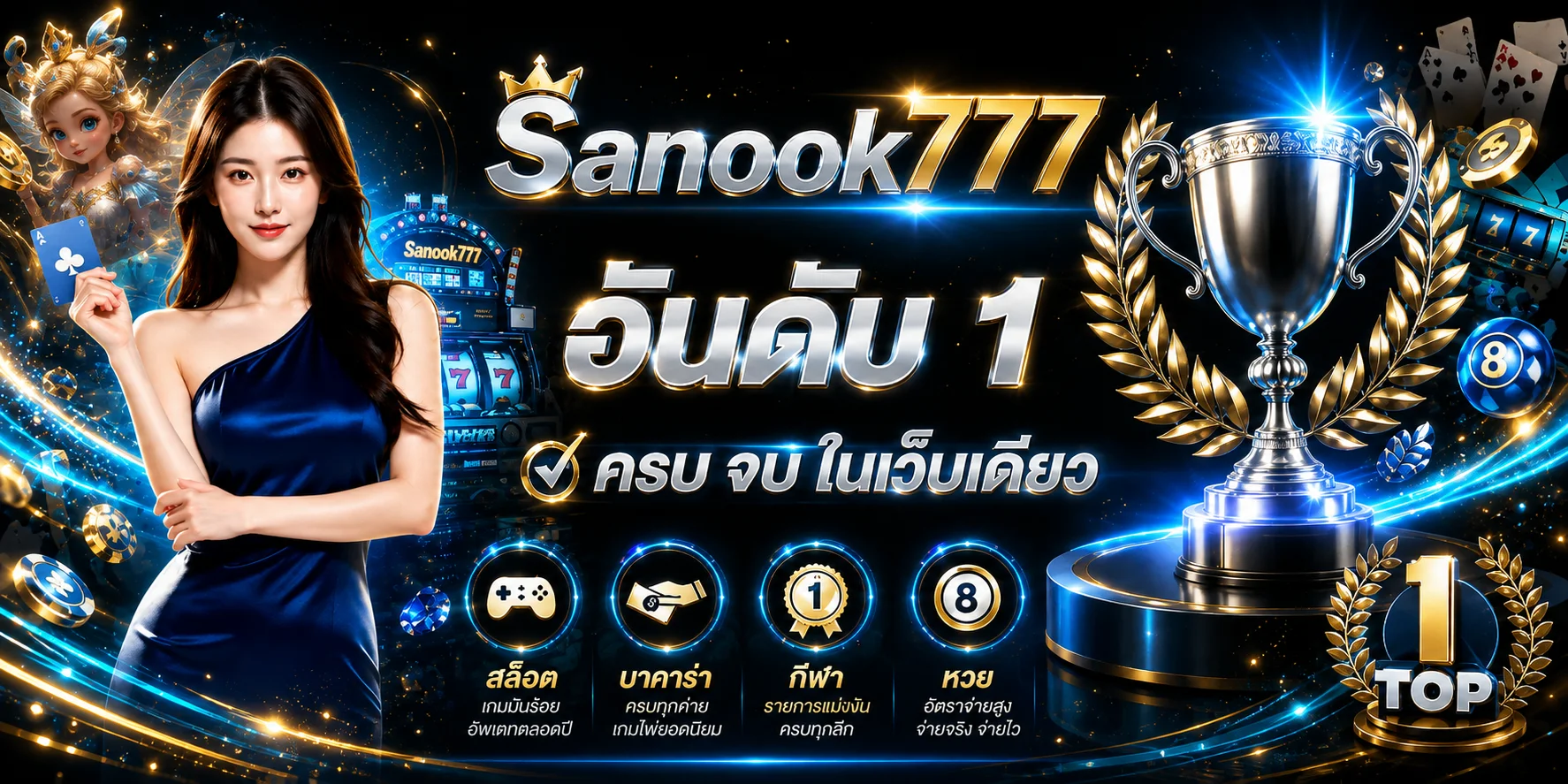 แบนเนอร์ Sanook777 คาสิโนออนไลน์และหมวดเกม